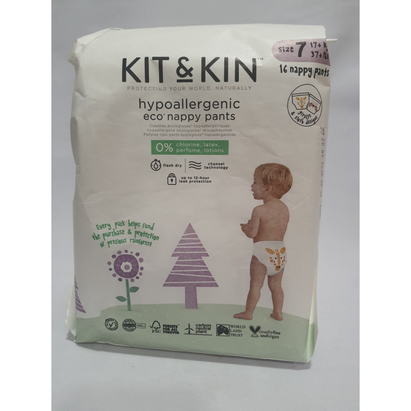 Підгузки-трусики Kit&Kin 7 розміру 17+ кг. 16 шт.