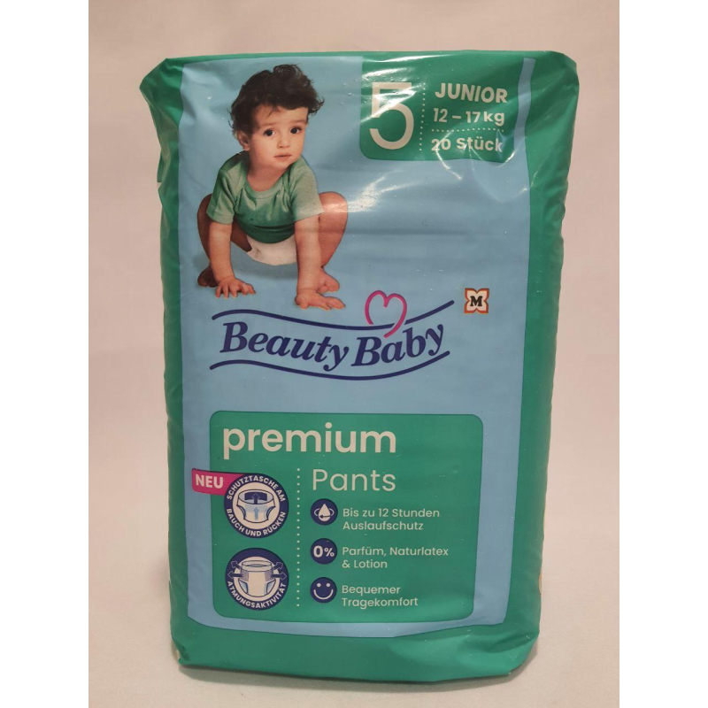 Підгузки-трусики Beauty Baby pants розмір 5 (12-17кг.) 20 шт в уп Памперси