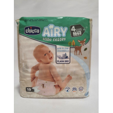 Підгузки  Chicco Airy ultra fit&dry 4-го розміру  7-18 кг 19 шт .