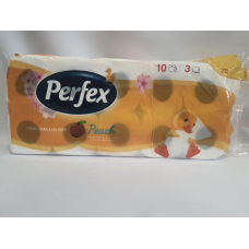 Туалетний папір Perfex парфумованя 3-х шаровий 100% целюлоза в упаковці 10 рулонів.