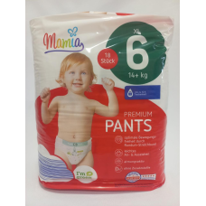 Підгузки-трусики Mamia розмір 6 в упаковці 18 шт, вага 14+ кг., дитячі підгузки.